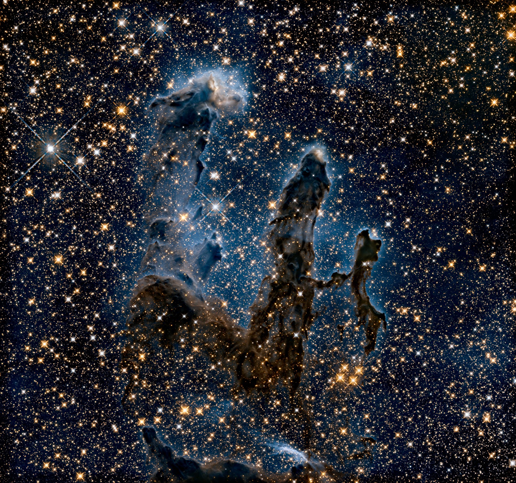 Pillars Of Creation Infrared View (Hubble)