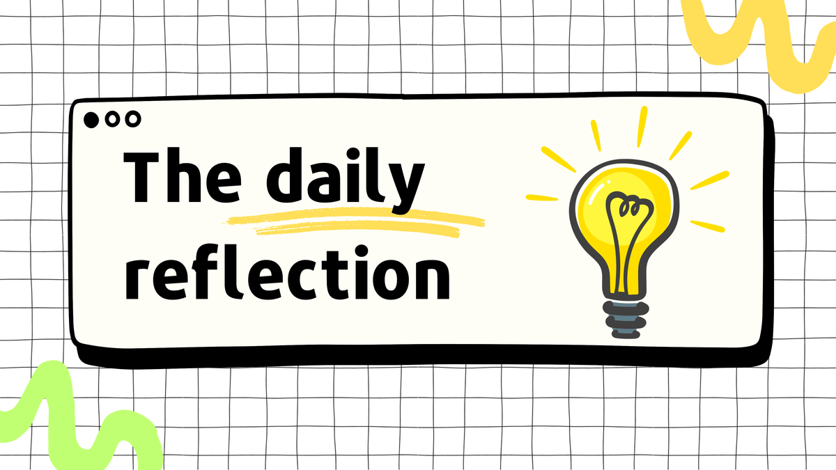 🌅 Day 20: The daily reflect